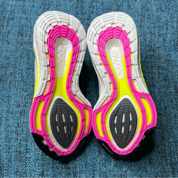 Adidas Ultraboost 21 Sneakers in Solar Yellow Black White - Picture 9 of 10